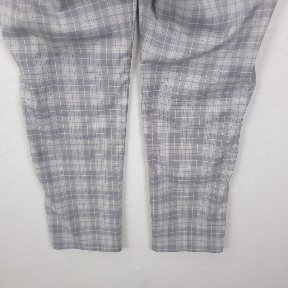 Peter Millar EB66 Pants Mens 35x32 Gray Plaid Golf Performance 5 Pocket Stretch - Picture 12 of 14